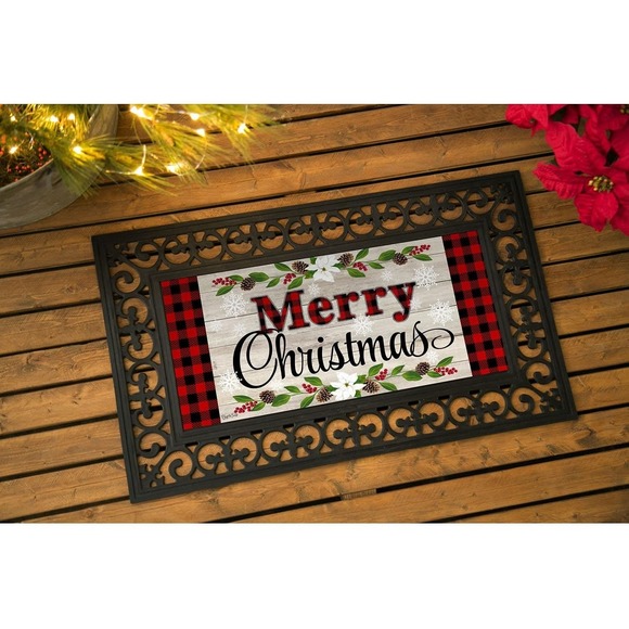 Evergreen Sassafras Christmas Sentiments Interchangeable Entrance Doormat